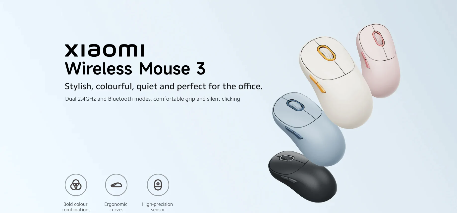 ماوس بی سیم شیائومی مدل Xiaomi Wireless Mouse 3 